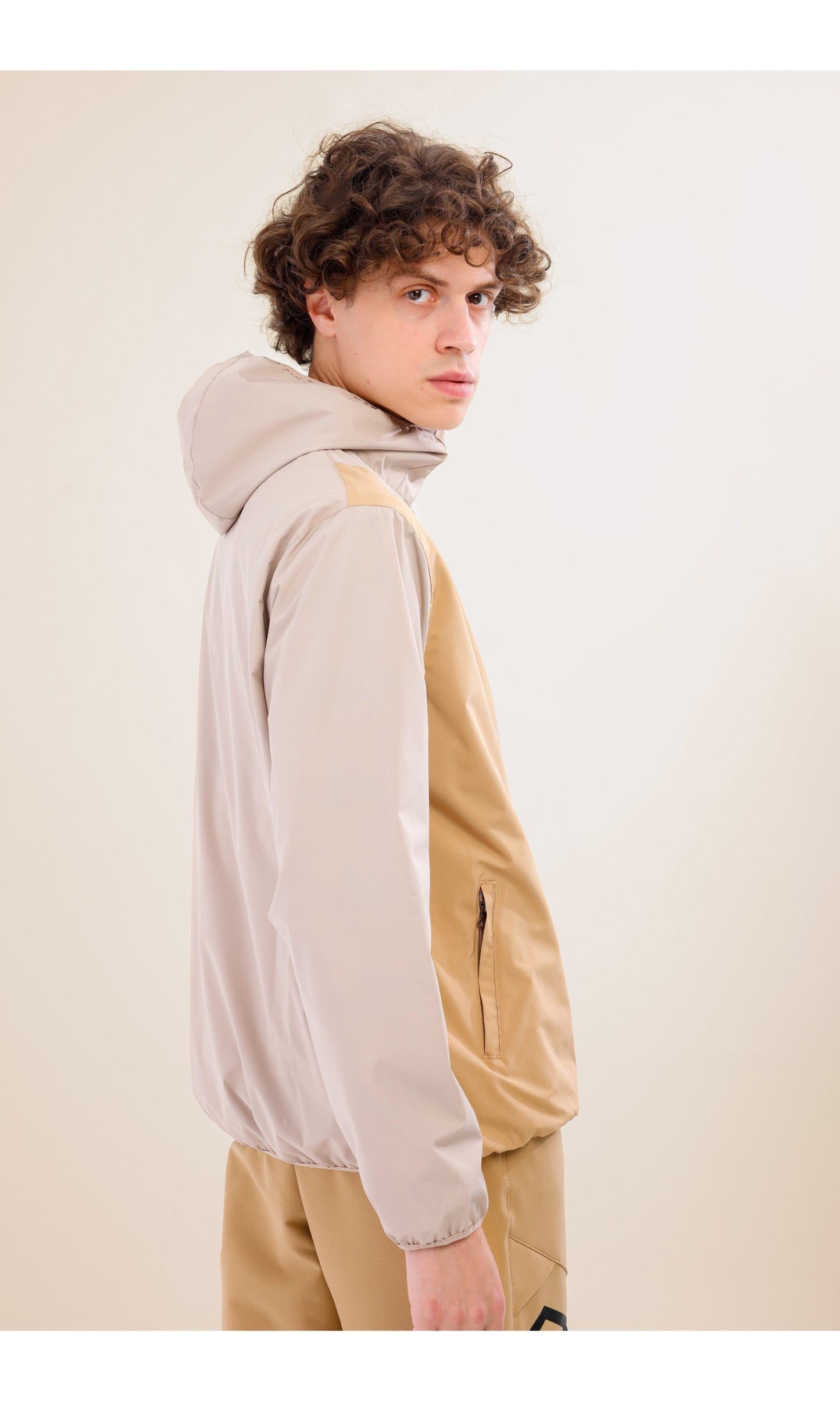 Rain Flex Ultralight Waterproof Raincoat – Beige/Cream (Sand Dunes), Convertible Design