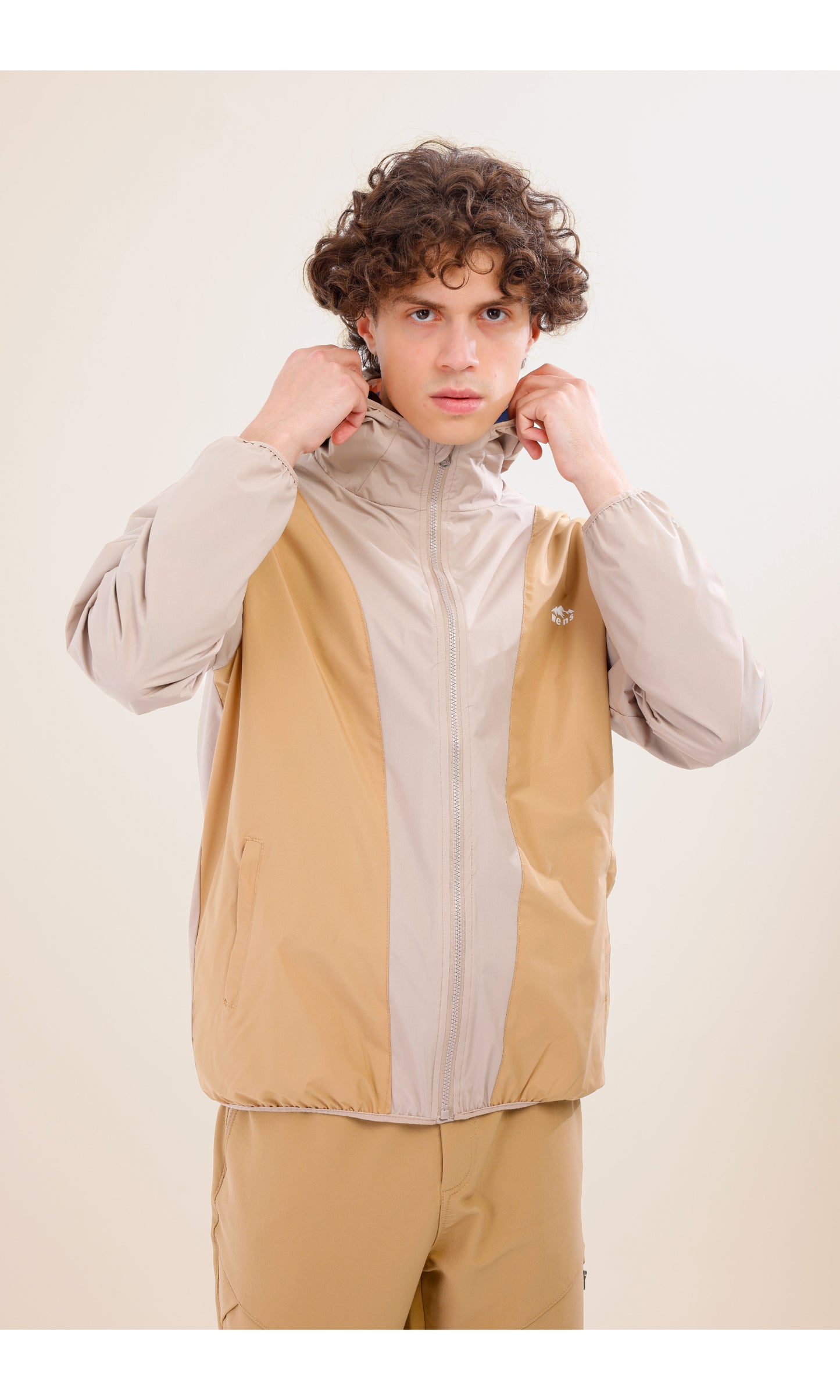 Rain Flex Ultralight Waterproof Raincoat – Beige/Cream (Sand Dunes), Convertible Design