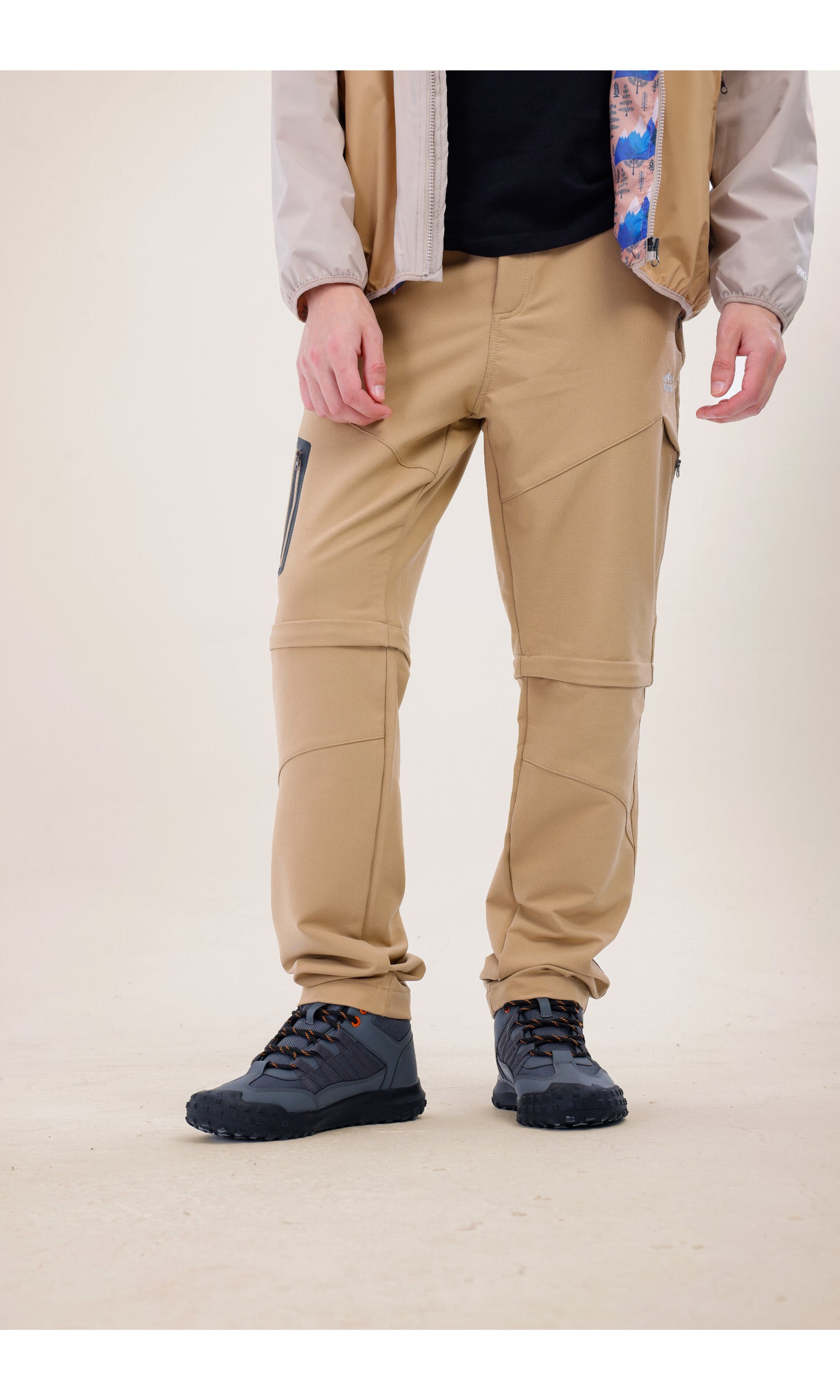 TwinJourney Bej Outdoor Pantolon: Dört Mevsim Şorta Dönüşen Pantolon