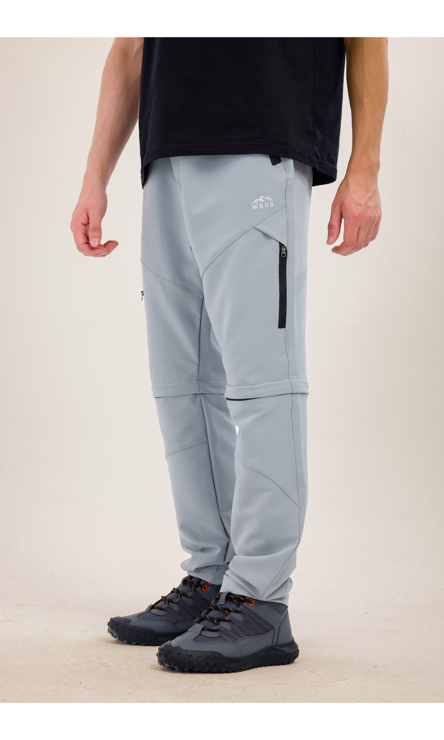 TwinJourney Gray Outdoor Pants: Pants That Turn Into All-Season Shorts