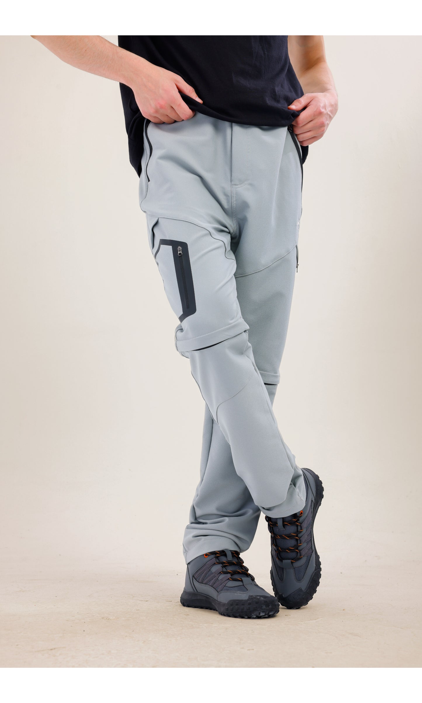 TwinJourney Gray Outdoor Pants: Pants That Turn Into All-Season Shorts