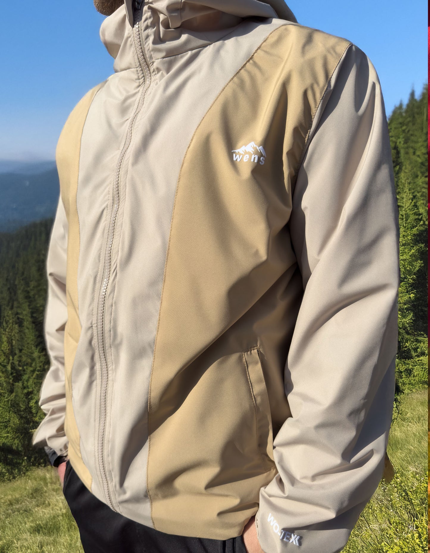 Rain Flex Ultralight Waterproof Raincoat – Beige/Cream (Sand Dunes), Convertible Design