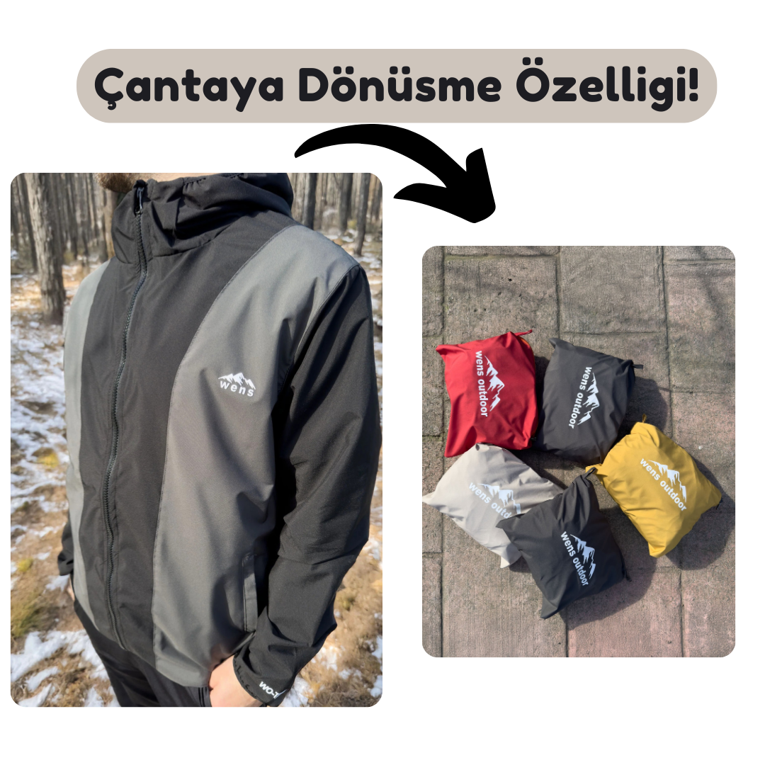 Rain Flex Ultralight Waterproof Raincoat – Design That Turns Into a Bag
