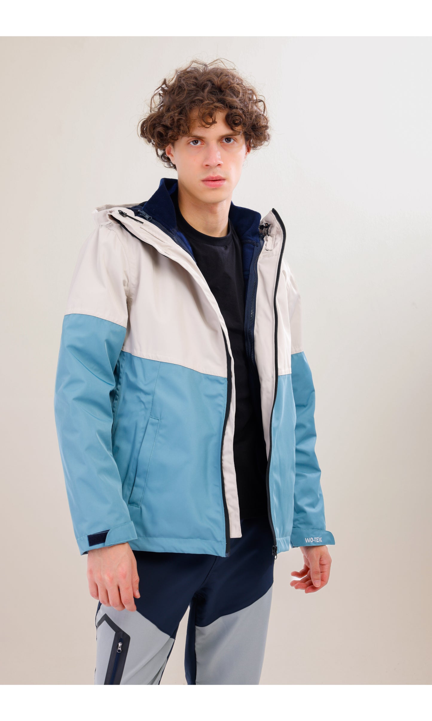 Waterproof Jacket | Windproof | 3-in-1 Polar Fleece Triflex Model, Outdoor Jacket | Mint & Sand Color