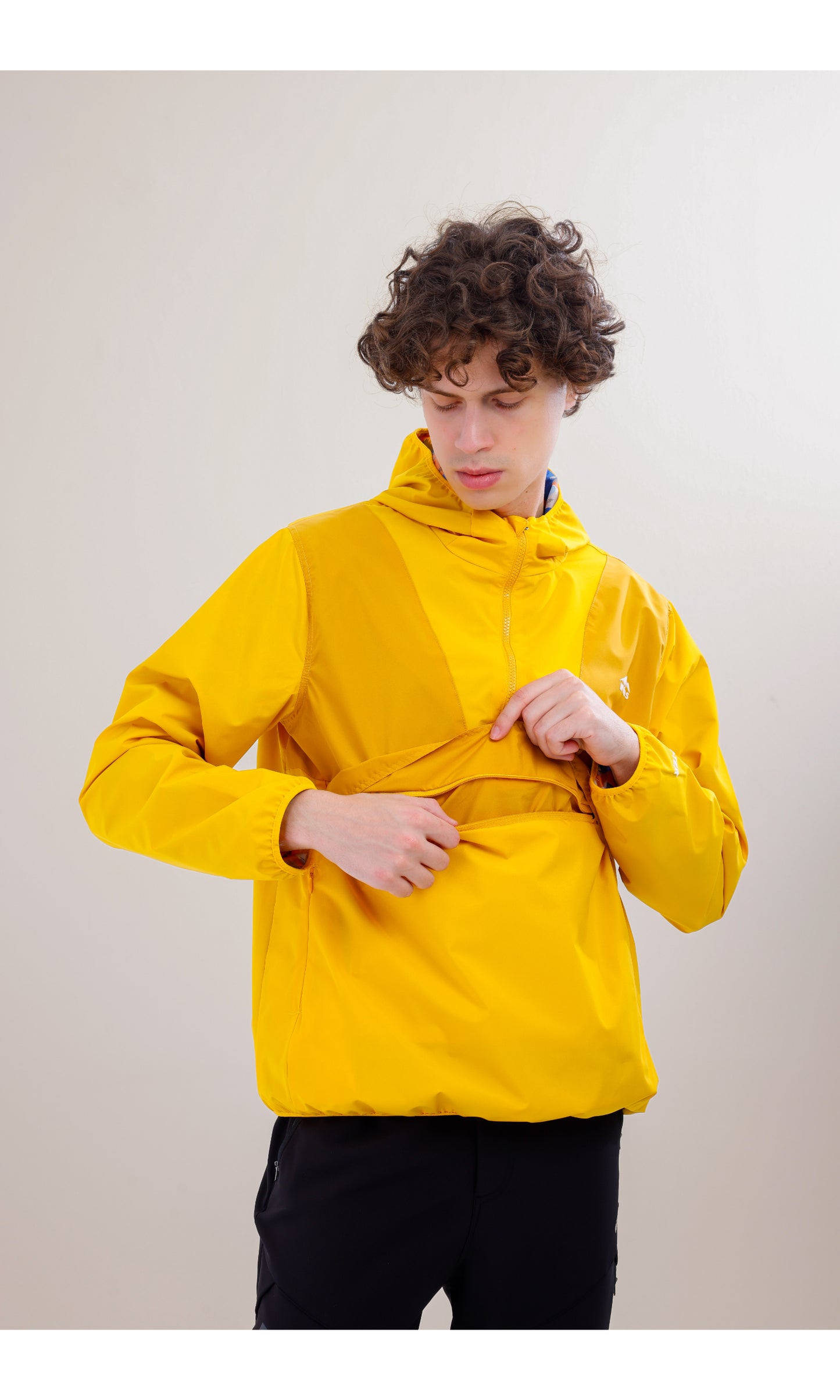 Flow Flex Ultralight Waterproof Hoodie – Yellow/Mustard (Daylight Duo), Design That Turns Into a Bag