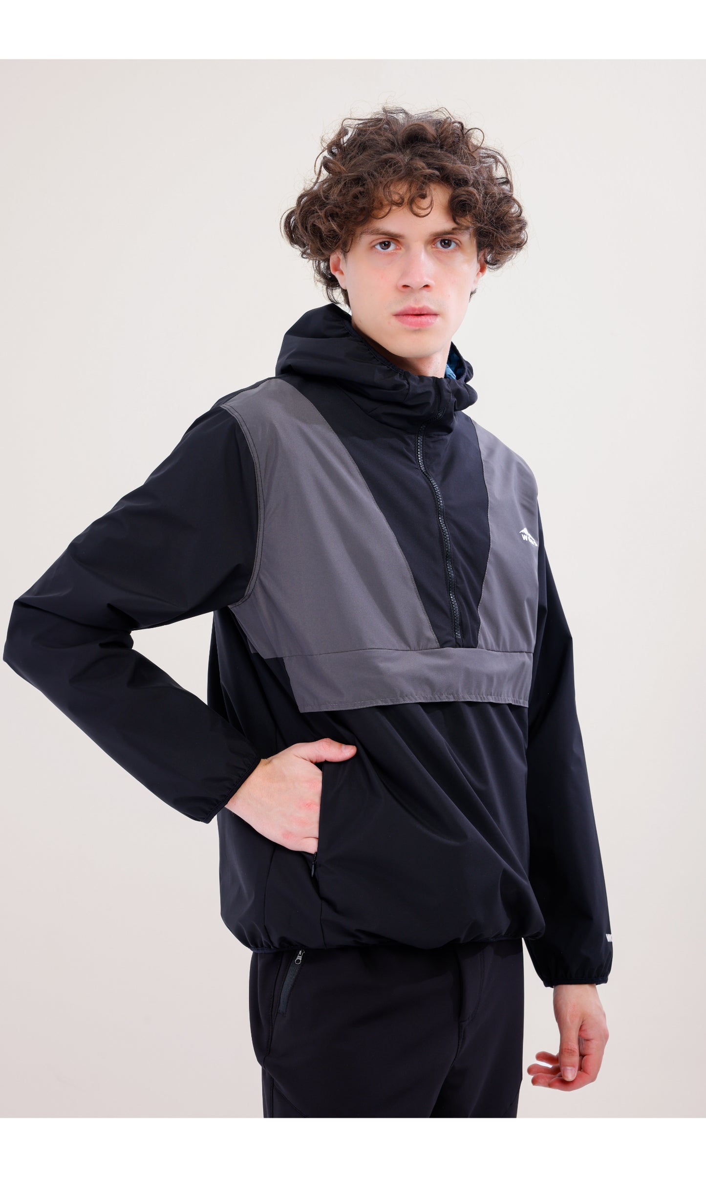 Flow Flex Ultralight Waterproof Hoodie – Black/Grey (Night and Smoke), Convertible Design
