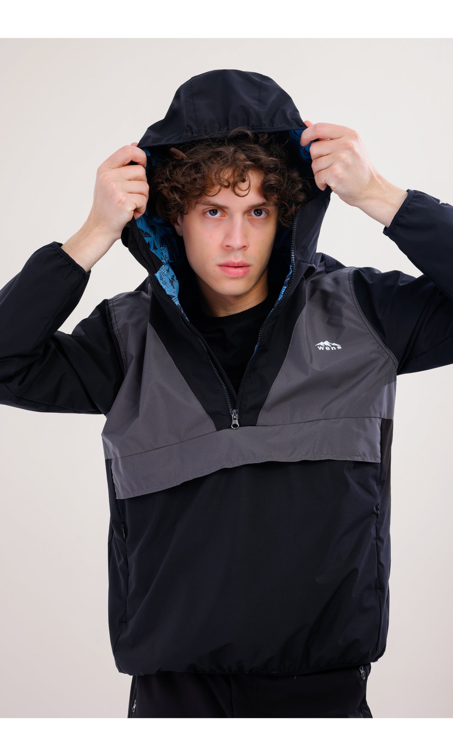 Flow Flex Ultralight Waterproof Hoodie – Black/Grey (Night and Smoke), Convertible Design