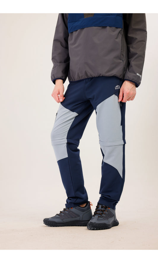 TwinJourney Navy-Grey Outdoor Pants: Trousers That Turn Into All-Season Shorts