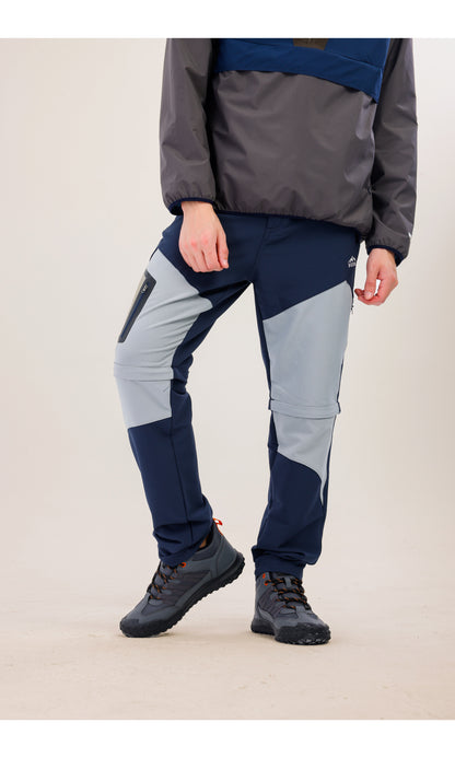 TwinJourney Navy-Grey Outdoor Pants: Trousers That Turn Into All-Season Shorts