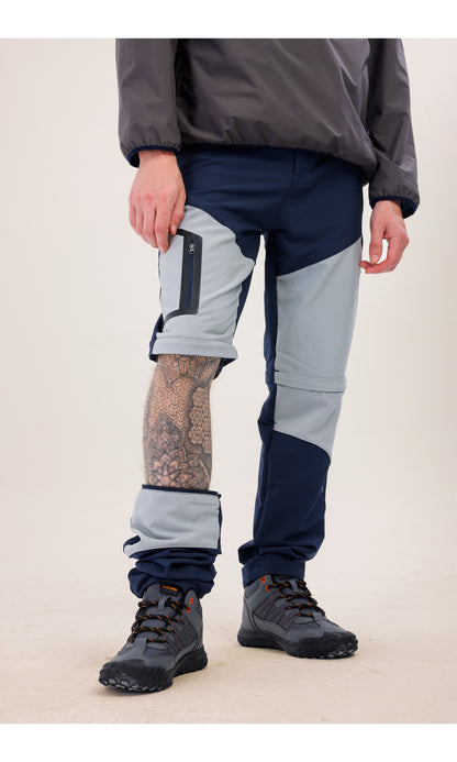 TwinJourney Navy-Grey Outdoor Pants: Trousers That Turn Into All-Season Shorts