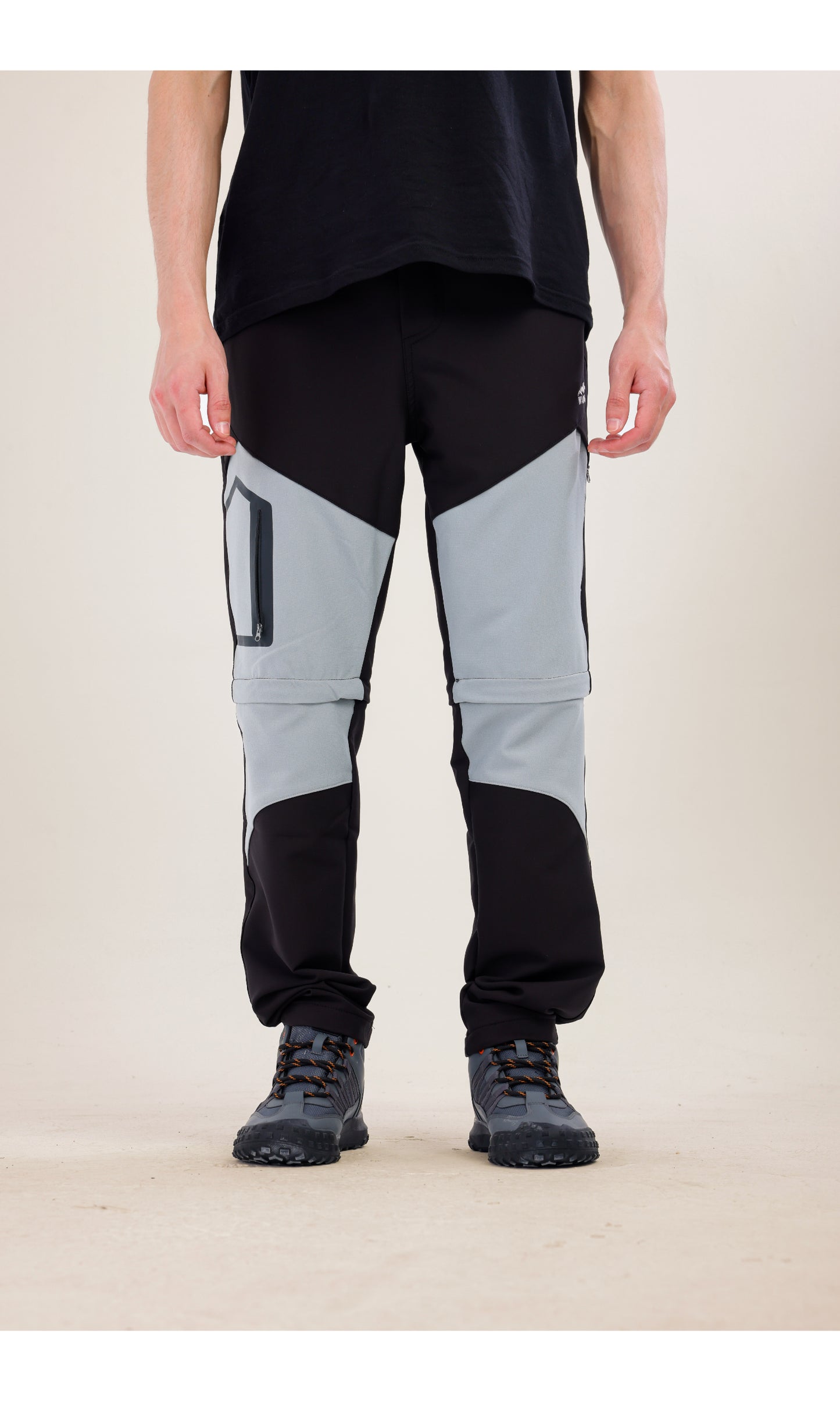 TwinJourney Outdoor Black Gray Pants: All-Season, Pants That Convert into Shorts