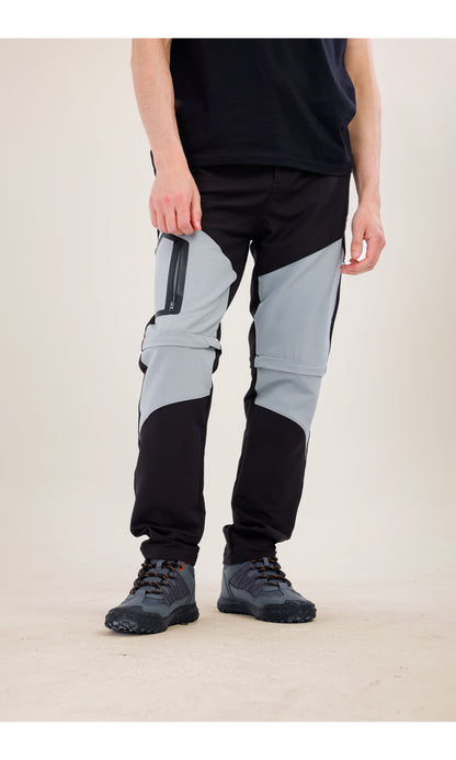 TwinJourney Outdoor Black Gray Pants: All-Season, Pants That Convert into Shorts