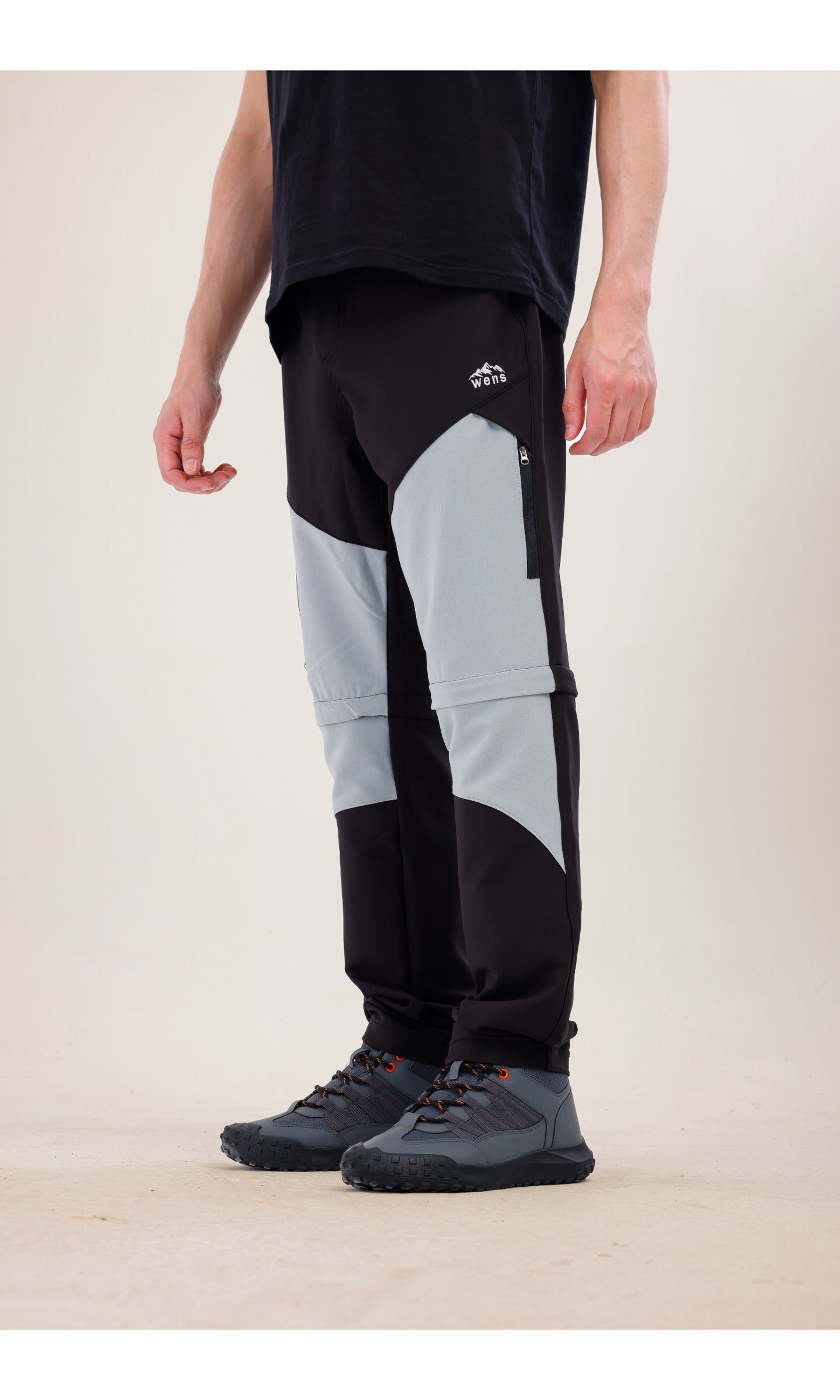 TwinJourney Outdoor Black Gray Pants: All-Season, Pants That Convert into Shorts