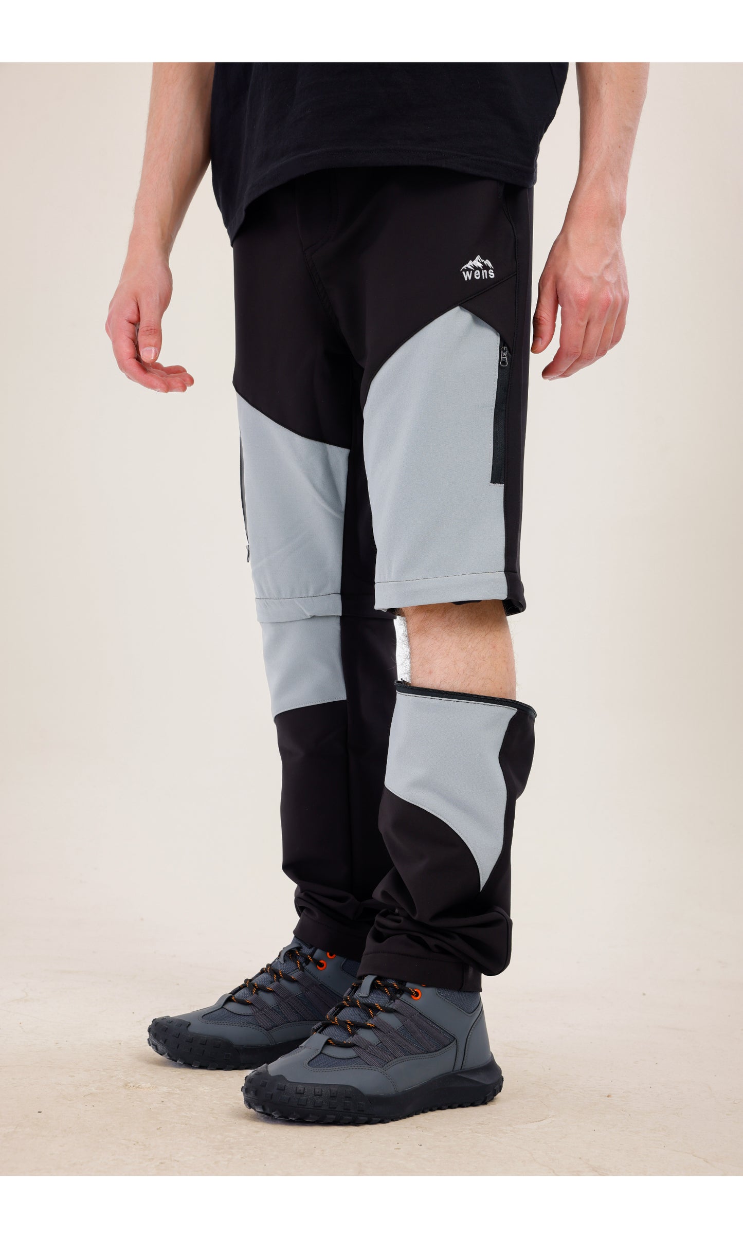 TwinJourney Outdoor Black Gray Pants: All-Season, Pants That Convert into Shorts