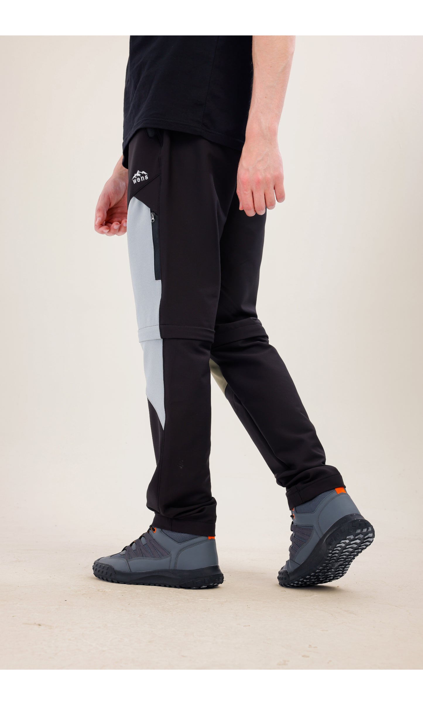 TwinJourney Outdoor Black Gray Pants: All-Season, Pants That Convert into Shorts