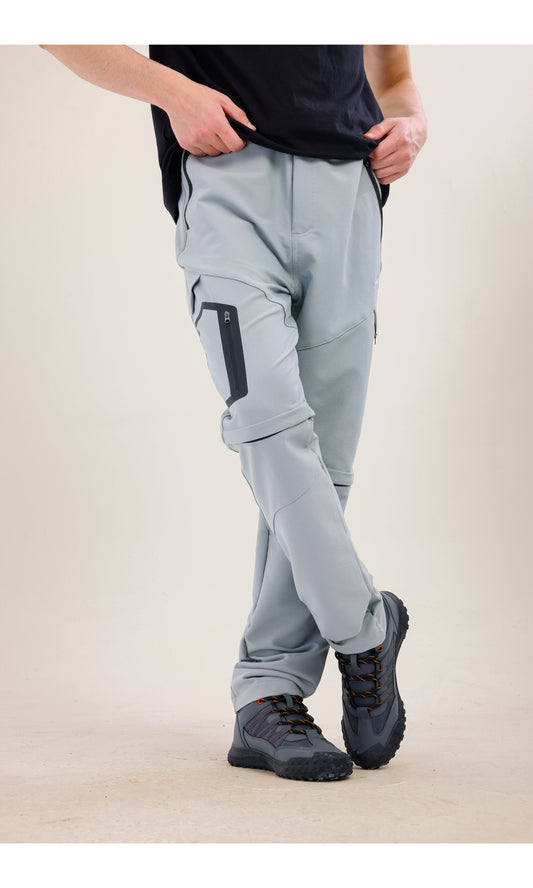 TwinJourney Gray Outdoor Pants: Pants That Turn Into All-Season Shorts