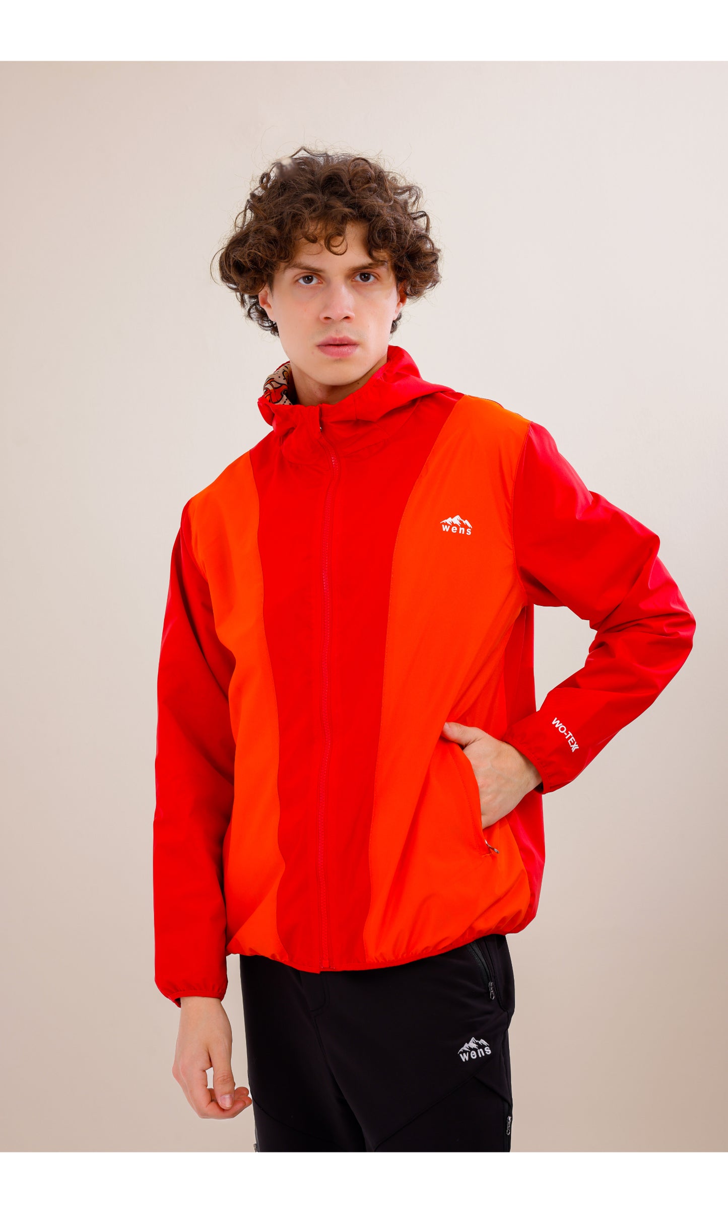 Rain Flex Ultralight Waterproof Raincoat – Red/Orange (Sunset Duo), Convertible Design.