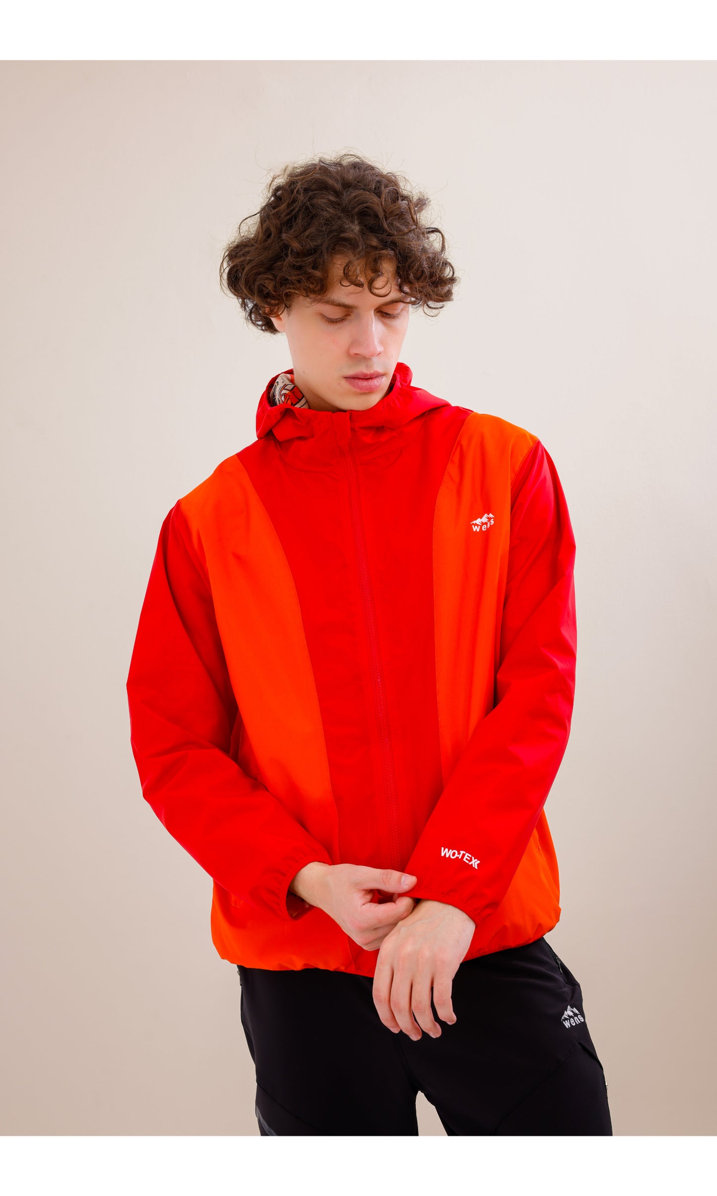 Rain Flex Ultralight Waterproof Raincoat – Red/Orange (Sunset Duo), Convertible Design.
