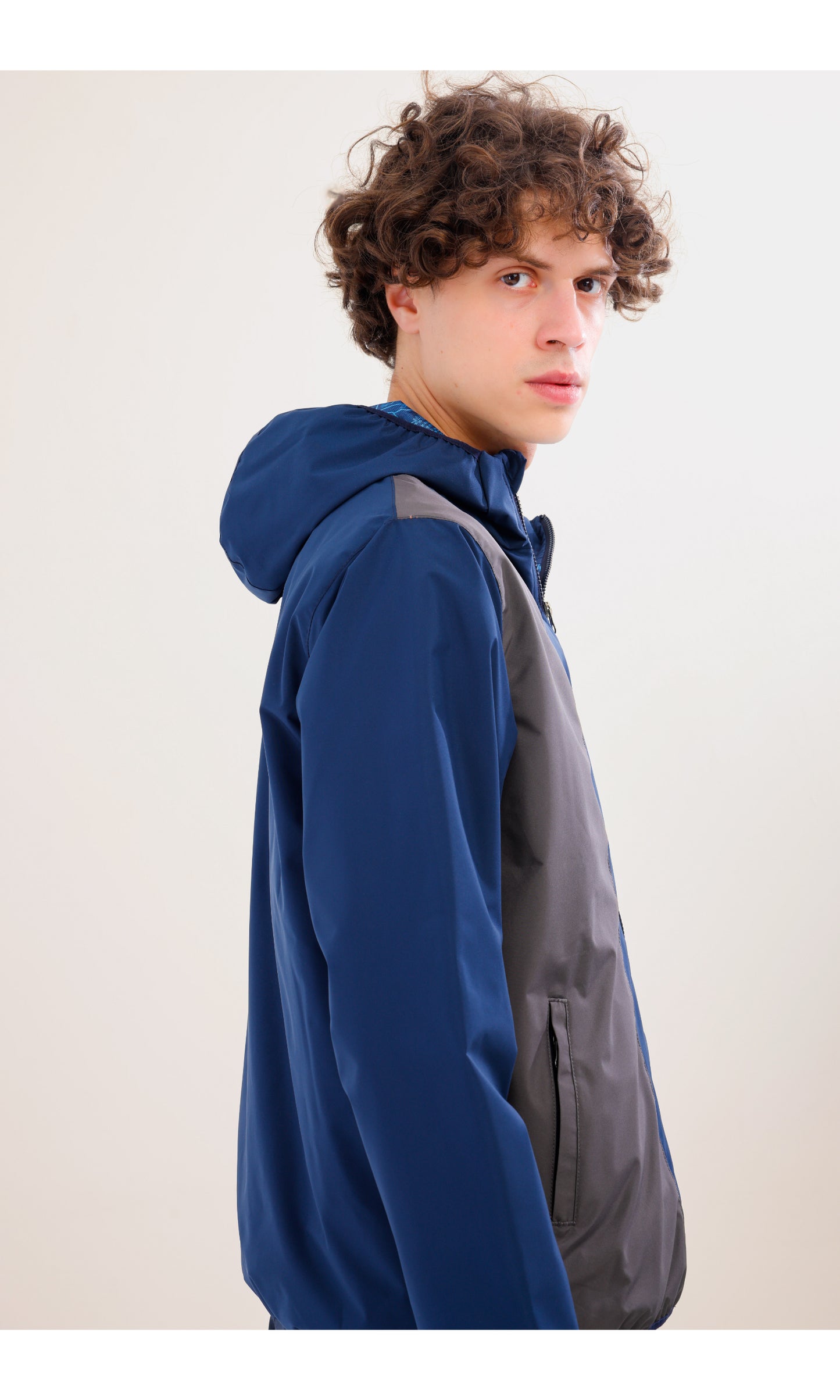 Rain Flex Ultralight Waterproof Raincoat – Gray / Navy Blue (Deep Horizons), Design That Turns Into a Bag