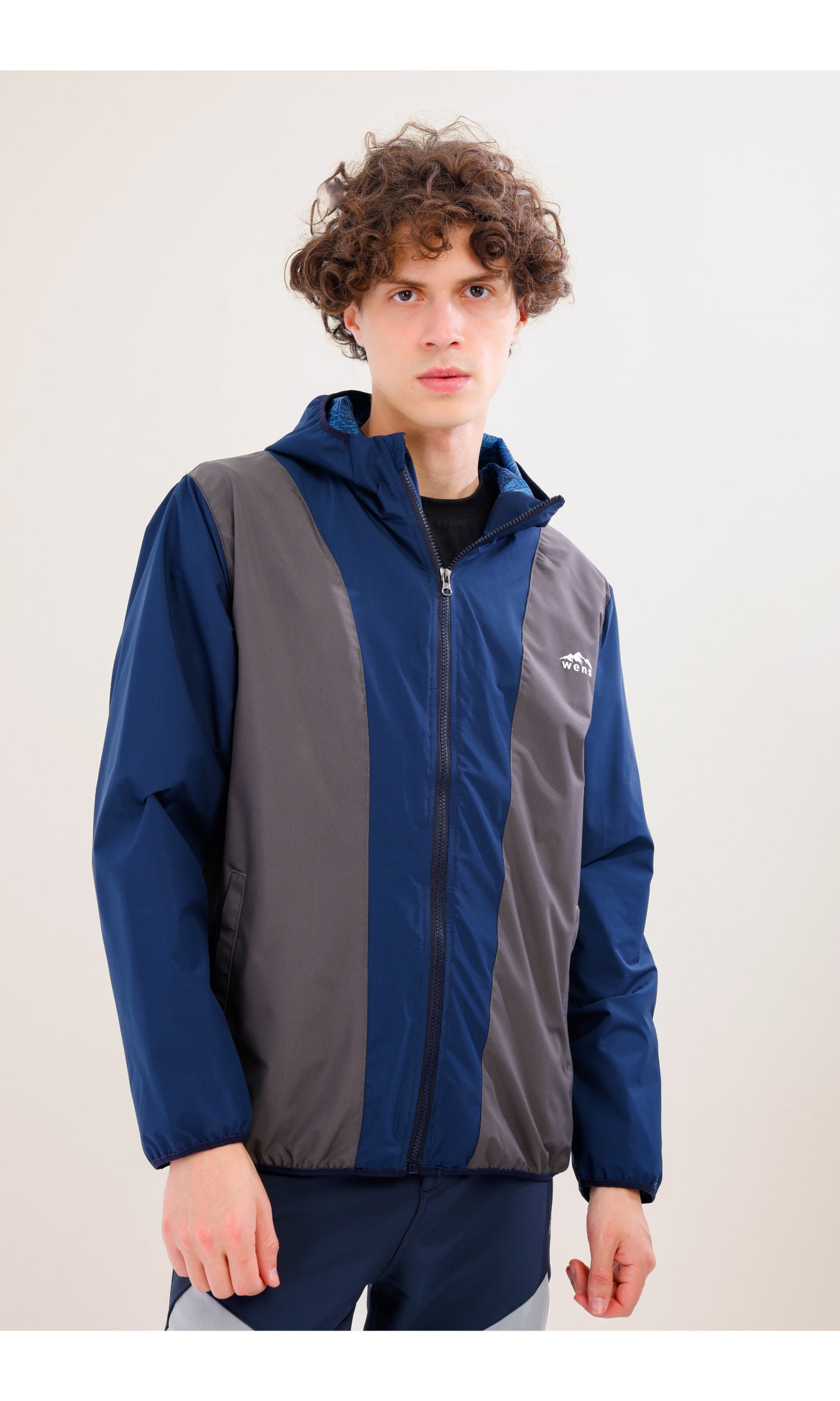 Rain Flex Ultralight Waterproof Raincoat – Gray / Navy Blue (Deep Horizons), Design That Turns Into a Bag