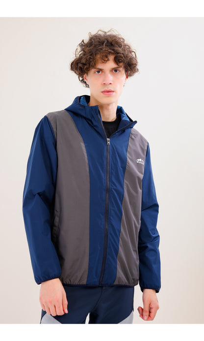 Rain Flex Ultralight Waterproof Raincoat – Gray / Navy Blue (Deep Horizons), Design That Turns Into a Bag