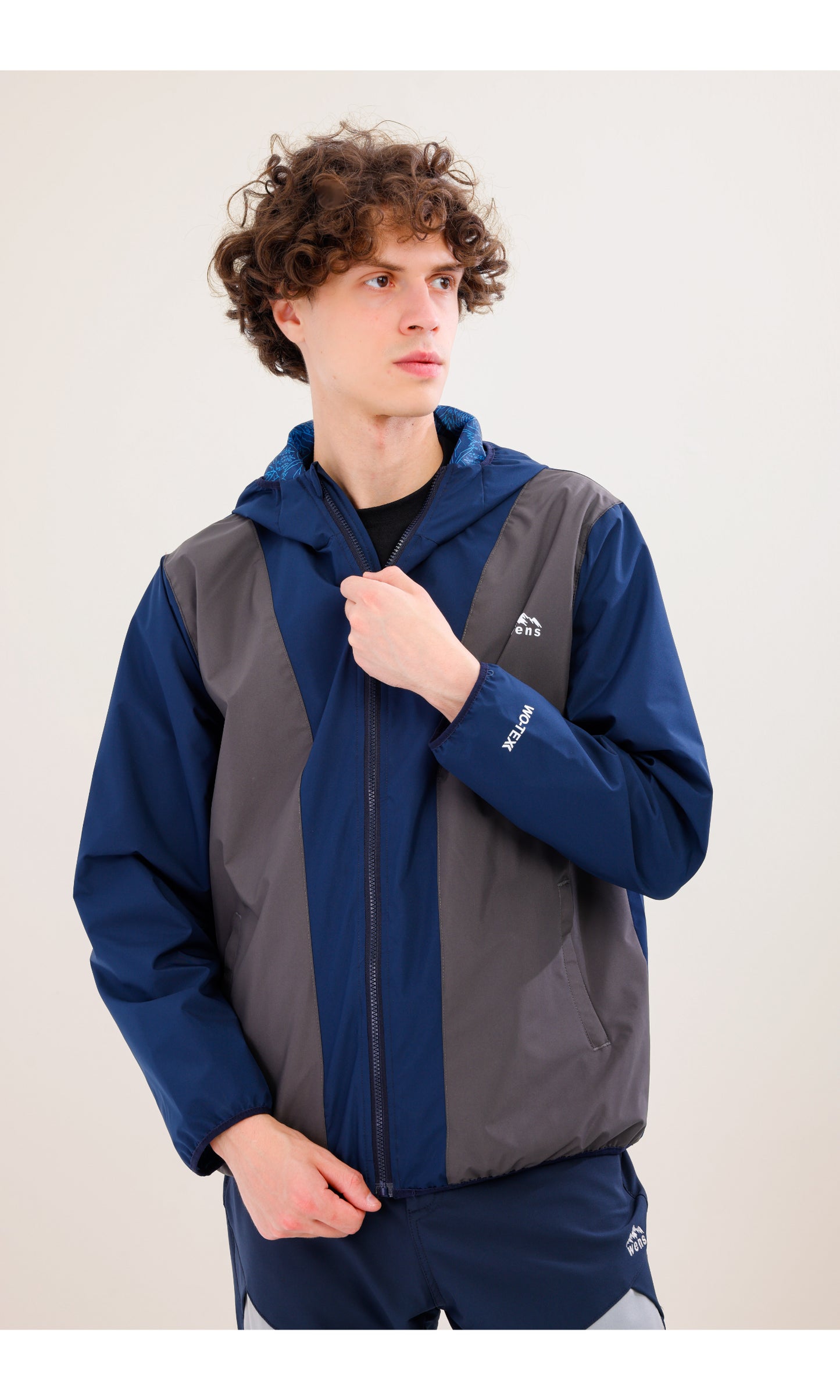 Rain Flex Ultralight Waterproof Raincoat – Gray / Navy Blue (Deep Horizons), Design That Turns Into a Bag